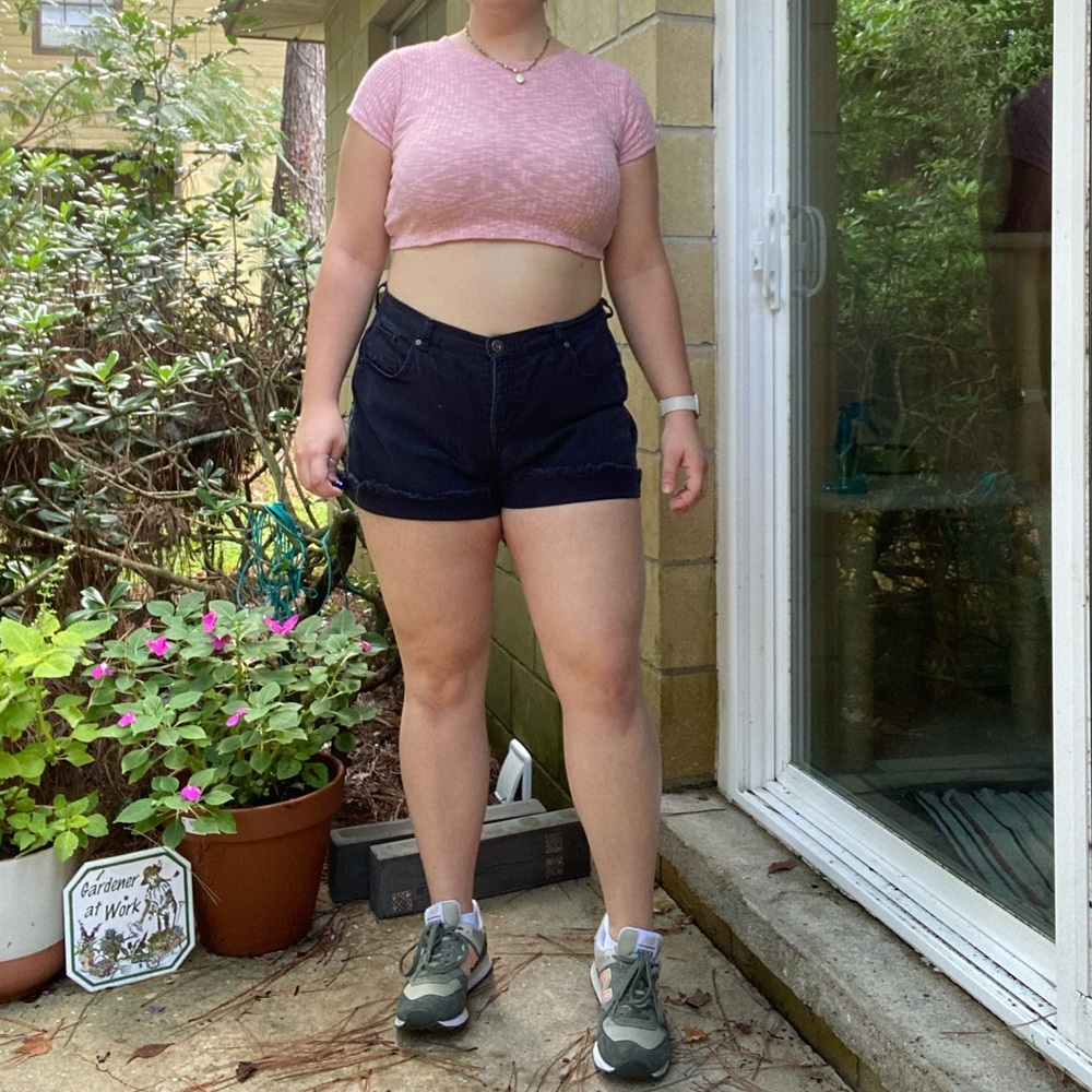 Vintage Black Demin Shorts